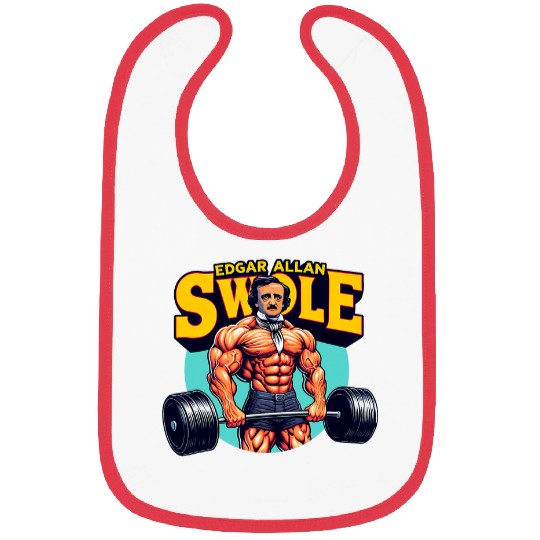 Edgar Allan Swole Edgar Allan Poe Funny Weightlifting Bibs