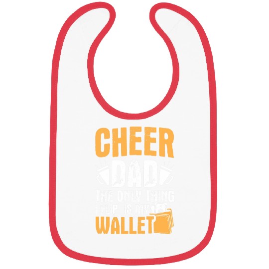 Mens Cheer Dad Only Flip My Wallet Father Cheerleading Bibs