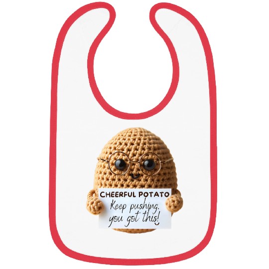 Funny Positive Potato Knitted Potato Crochet Motivation Bibs