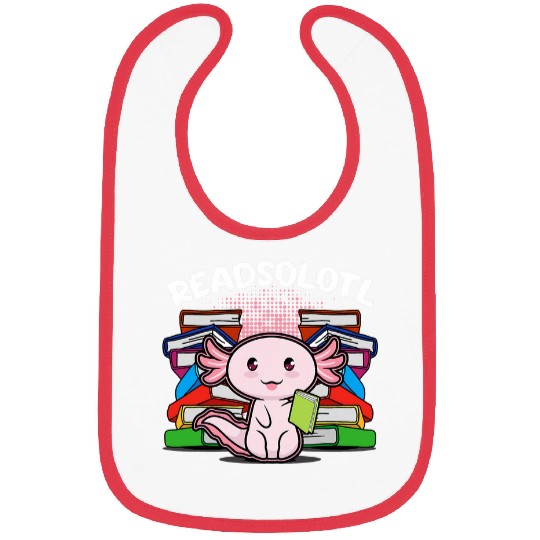 Readsolotl Axolotls Reading Book Lizard Bibs