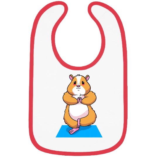 Funny poses hamster yoga Bibs