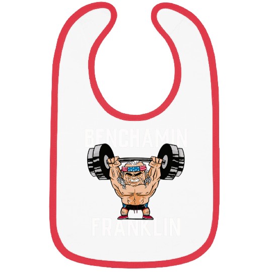 Bench Press Gift Men Benjamin Franklin Muscle Bodybuilding Bibs