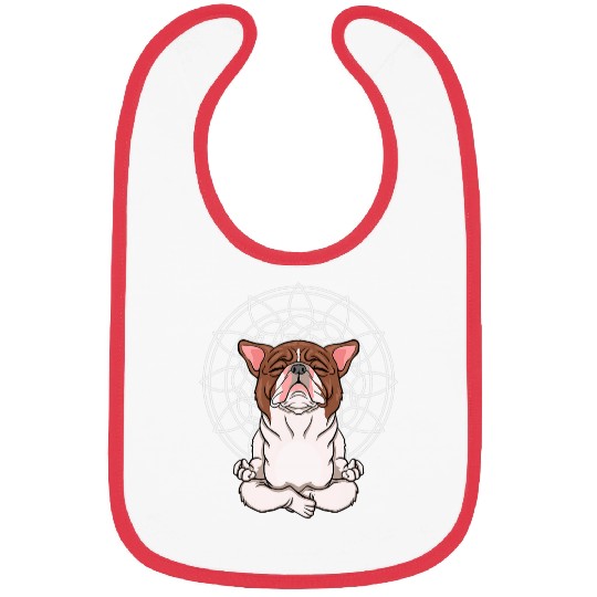 Pug Mandala Funny Spiritual Meditation awareness Chakra Bibs