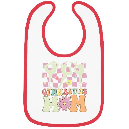 Gymnastics Mom Groovy Gymnast Acrobat 1 Bibs