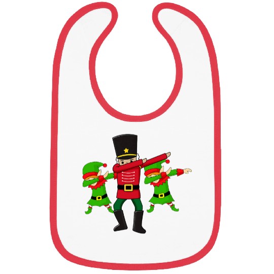 Dab Dance Funny Christmas Elves Stamp Nutcracker Bibs