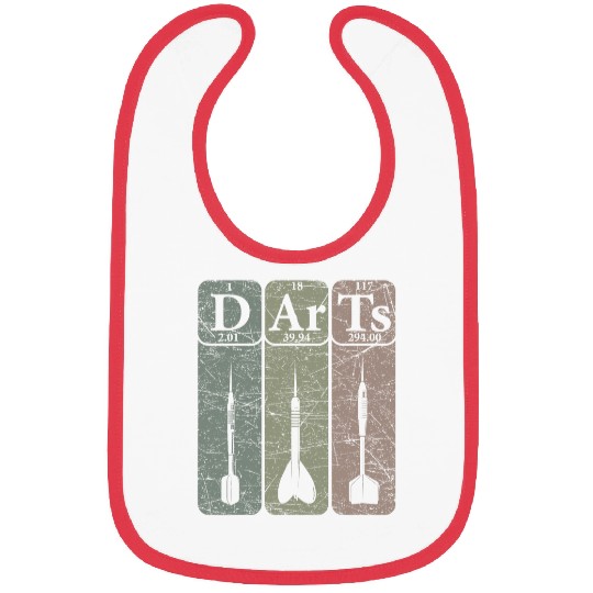 Darts Periodic Table Elements Darts Player Retro Dart Bibs