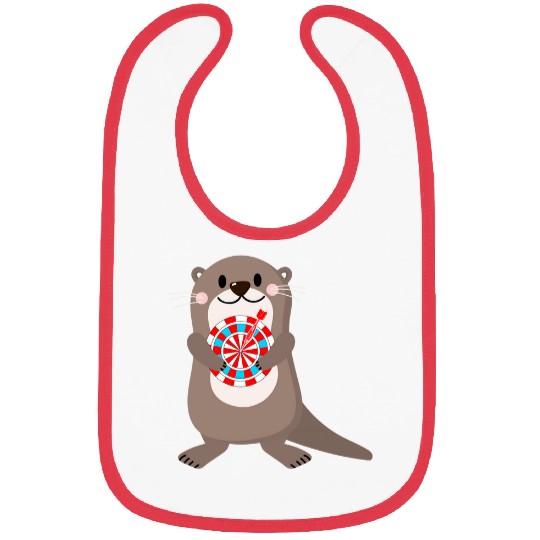 Darts Otter Funny Dart Board Otter Lover Dart Player Bibs
