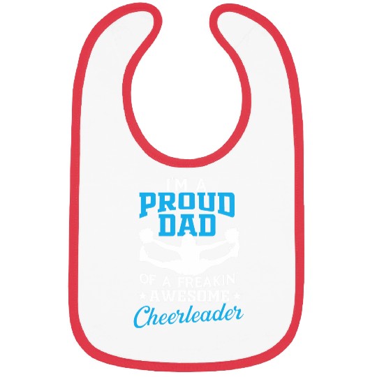 Funny Cheerleading Lover Graphic Dads and Cheer Dad 1 Bibs