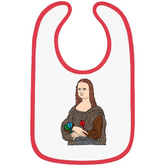 Mona Lisa by Leonardo Da Vinci Darts Player Classic Art Bibs