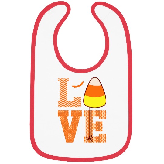 Cute Love Halloween Candy Corn Bibs