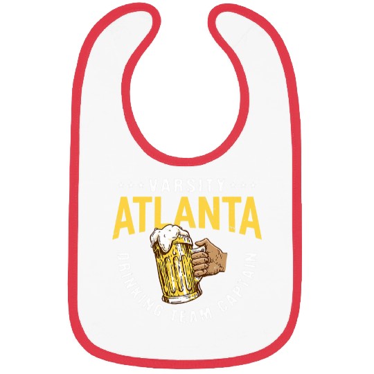 Atlanta Drinking Team Captain Funny Beer Lover Humor Drinker Bibs