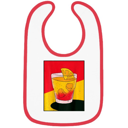 Aperol Spritz Summer Orange Splash Wines Glass Back Print Bibs