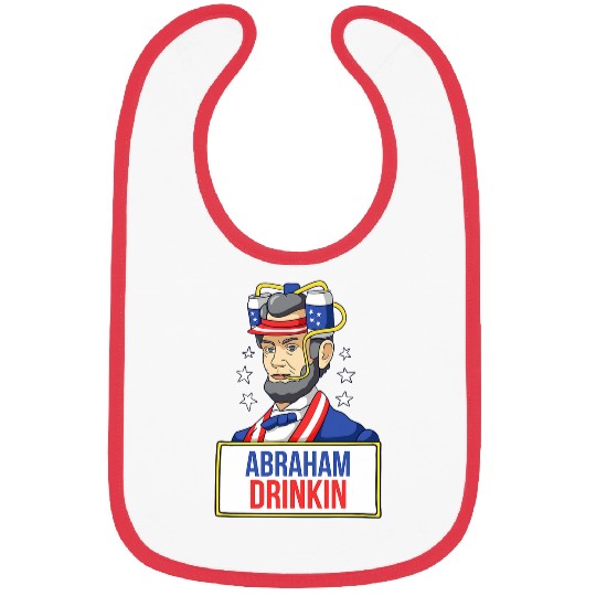 Abraham Drinkin Abraham Lincoln Beer Helmet 4th July Bibs