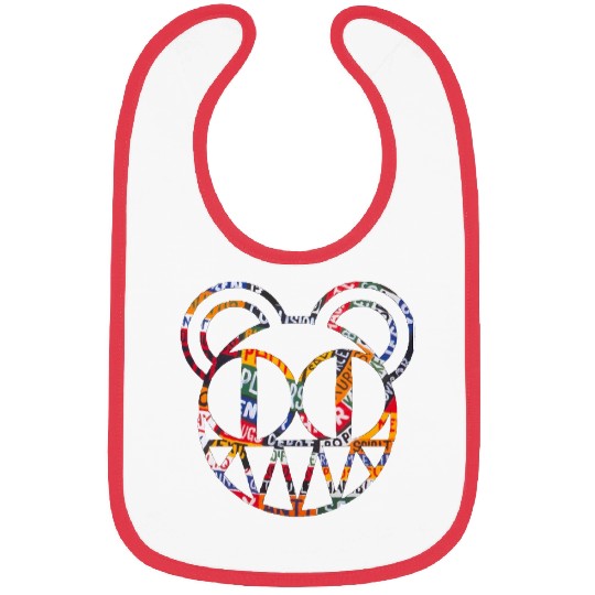 Radiohead Colorful Strip Bear Head Bibs