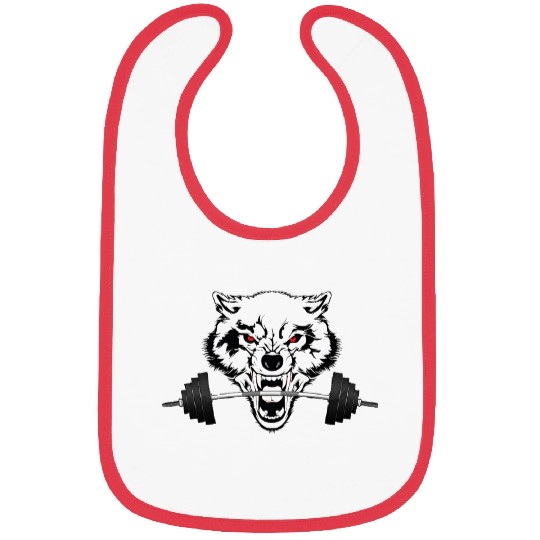 weight lifting wolf clear Bibs