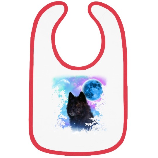 Black Wolf MidNight Forest Bibs