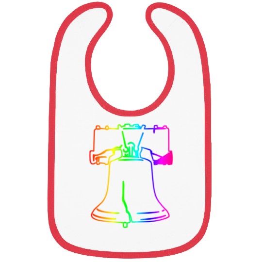Rainbow Liberty Bell Bibs