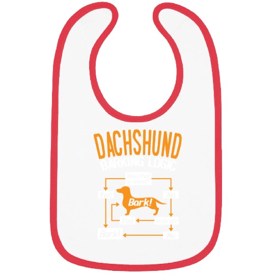 Dachshund Barking Logic Bibs