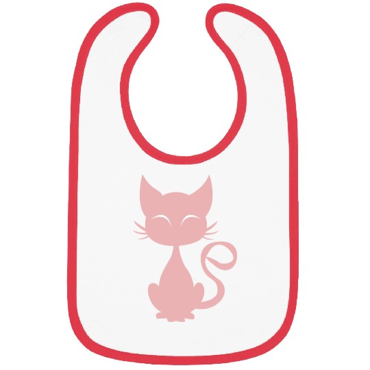 Pink Cat Bibs