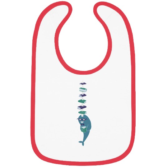 Never Give a Narwhal a Library Card Bibs