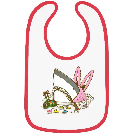 The Easter Shark, Funny Easter,Cute Bunny In Shark Bibs