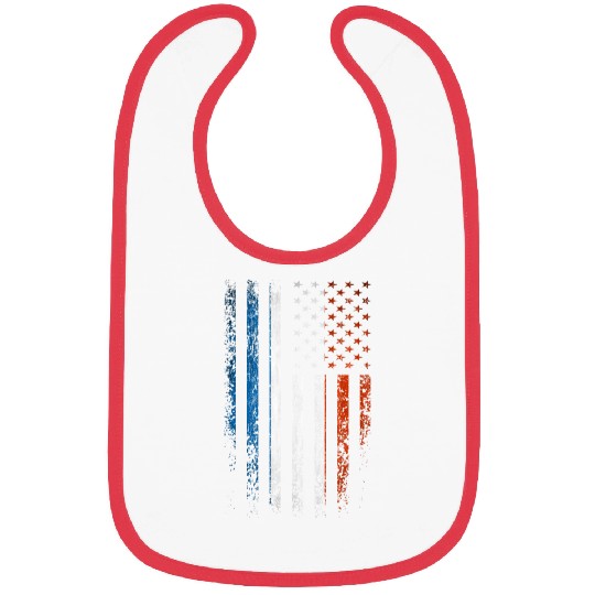 France US Flag Grunge Bibs