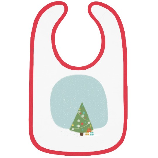 Snowflakes christmas tree Bibs
