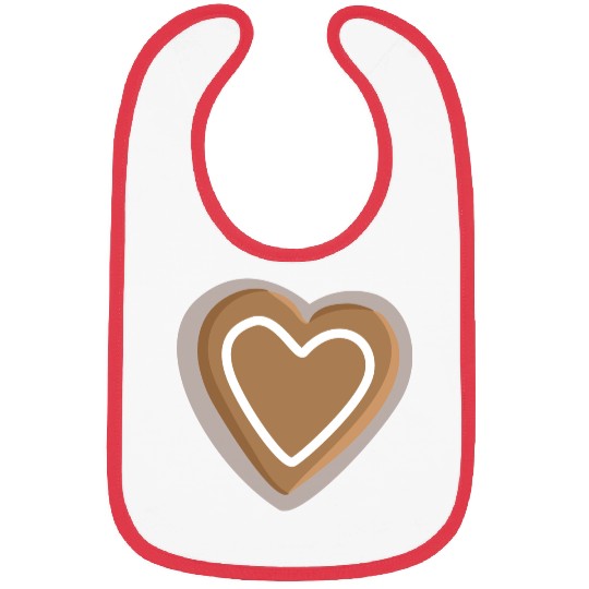 Gingerbread heart Bibs