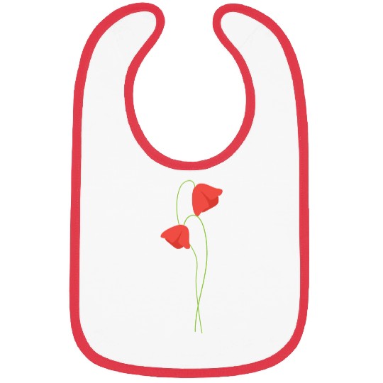 Poppy flower Bibs