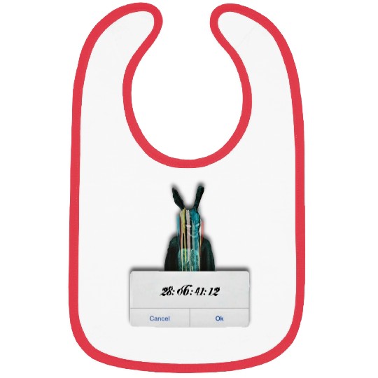 DONNIE DARKO COUNT DOWN TIME ALERT WITH BUNNY MAN Bibs