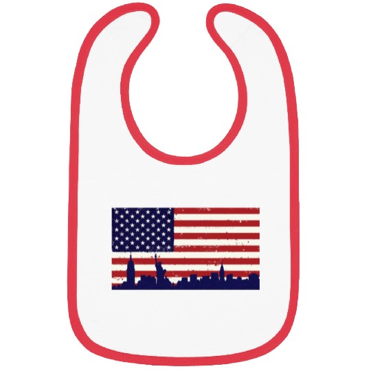 US Flag Freedom liberty peace Bibs