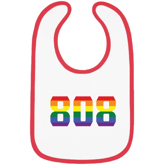Gay Pride 808 Honolulu Area Code Bibs