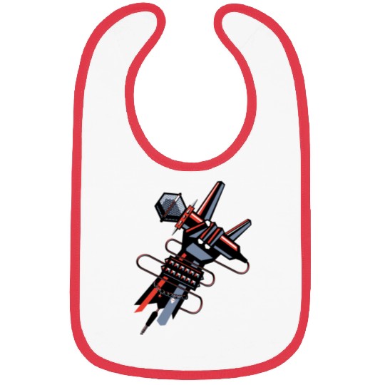 hard rock horns robot Bibs