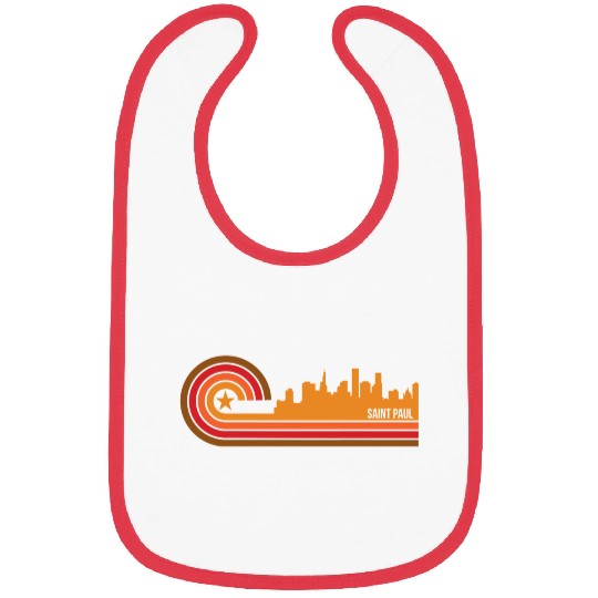 Retro Style Saint Paul Minnesota Skyline Bibs