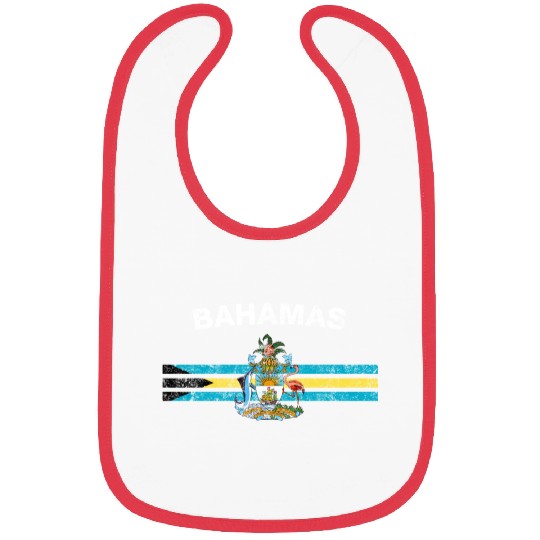 Bahamas Flag Bibs - Bahamas Emblem & Bahamas Flag
