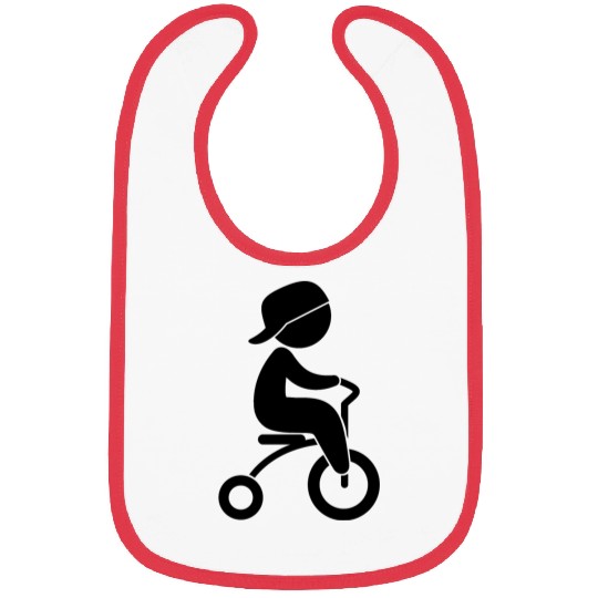 Boy Riding His Tricycle Bibs