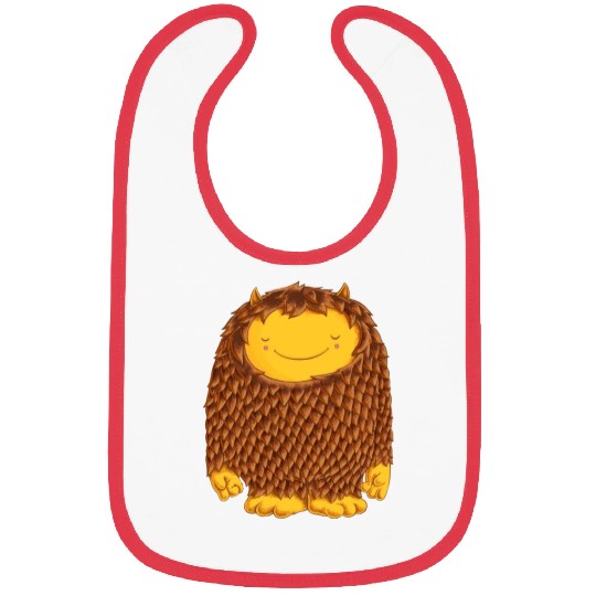 Friendly Brown Monster Bibs