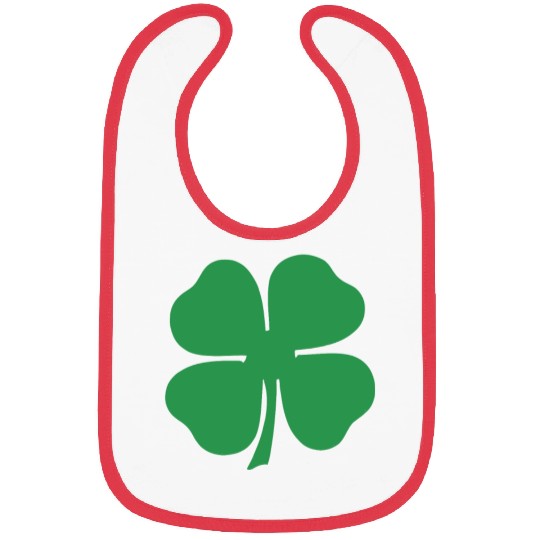 Green 4 Leaf Clover Solid Bibs