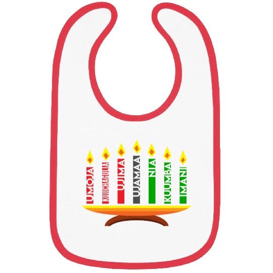 Kwanzaa Holiday Candles Bibs
