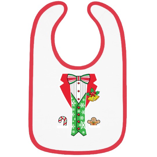 Christmas Tuxedo Bibs