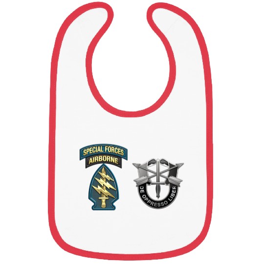 U S Army Special Forces Green Berets SSI DUI Bibs
