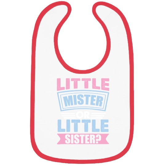 Little Mister Or Little Sister | Gender Reveal Bibs