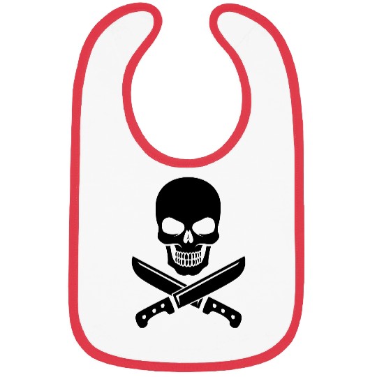 skull cook Bibs