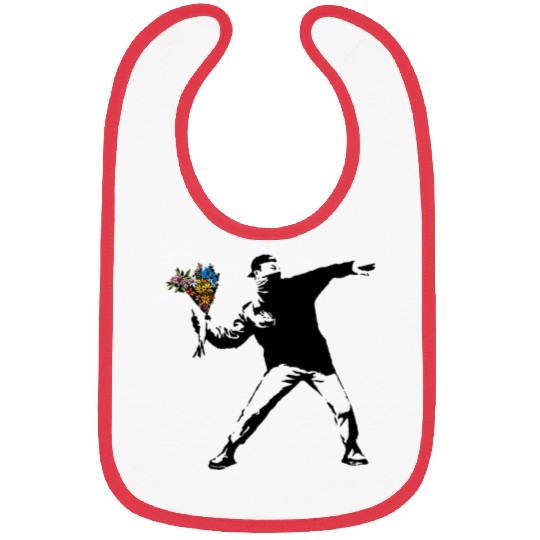 Banksy Rage Flower Thrower Bibs