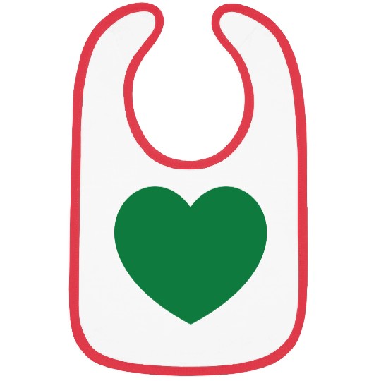 Dark Green Heart Bibs