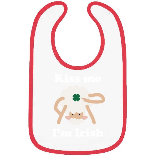 Kiss Me Im Irish Sheep Funny St Patricks Day Pun Bibs