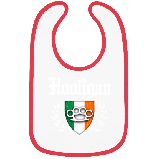 Irish Hooligan Crest vintage distressed look Bibs