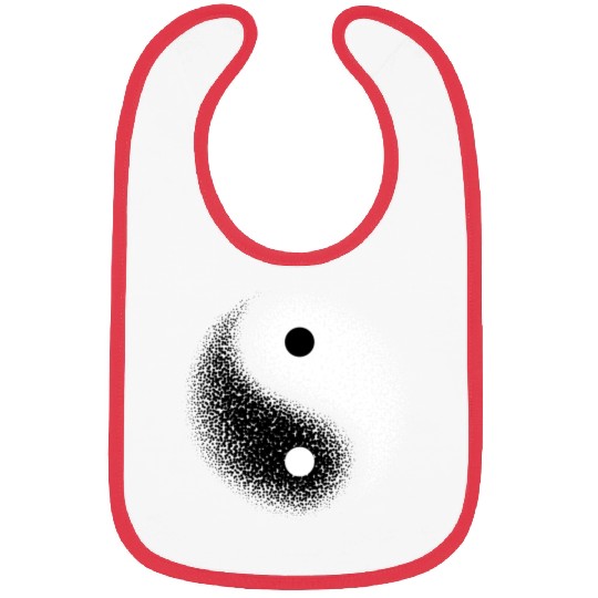 Yin yang white & black Bibs