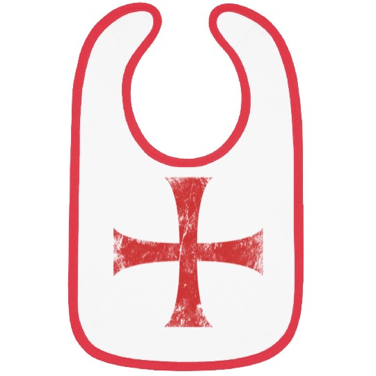 Distressed Crusader Knights Templar Cross Bibs