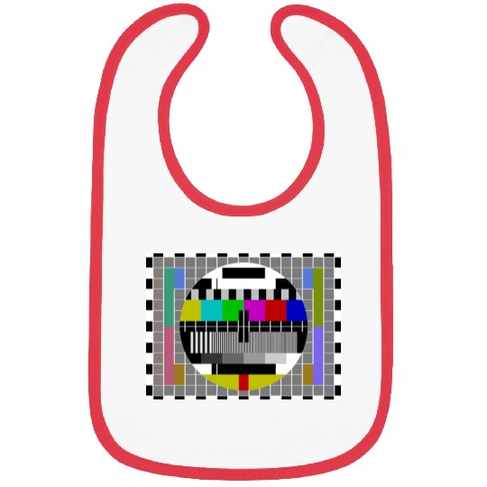 TV Video Test Pattern Screen Bibs
